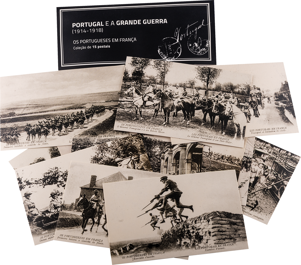 Coleção de 15 postais