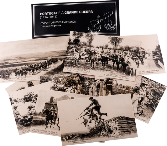 Coleção de 15 postais